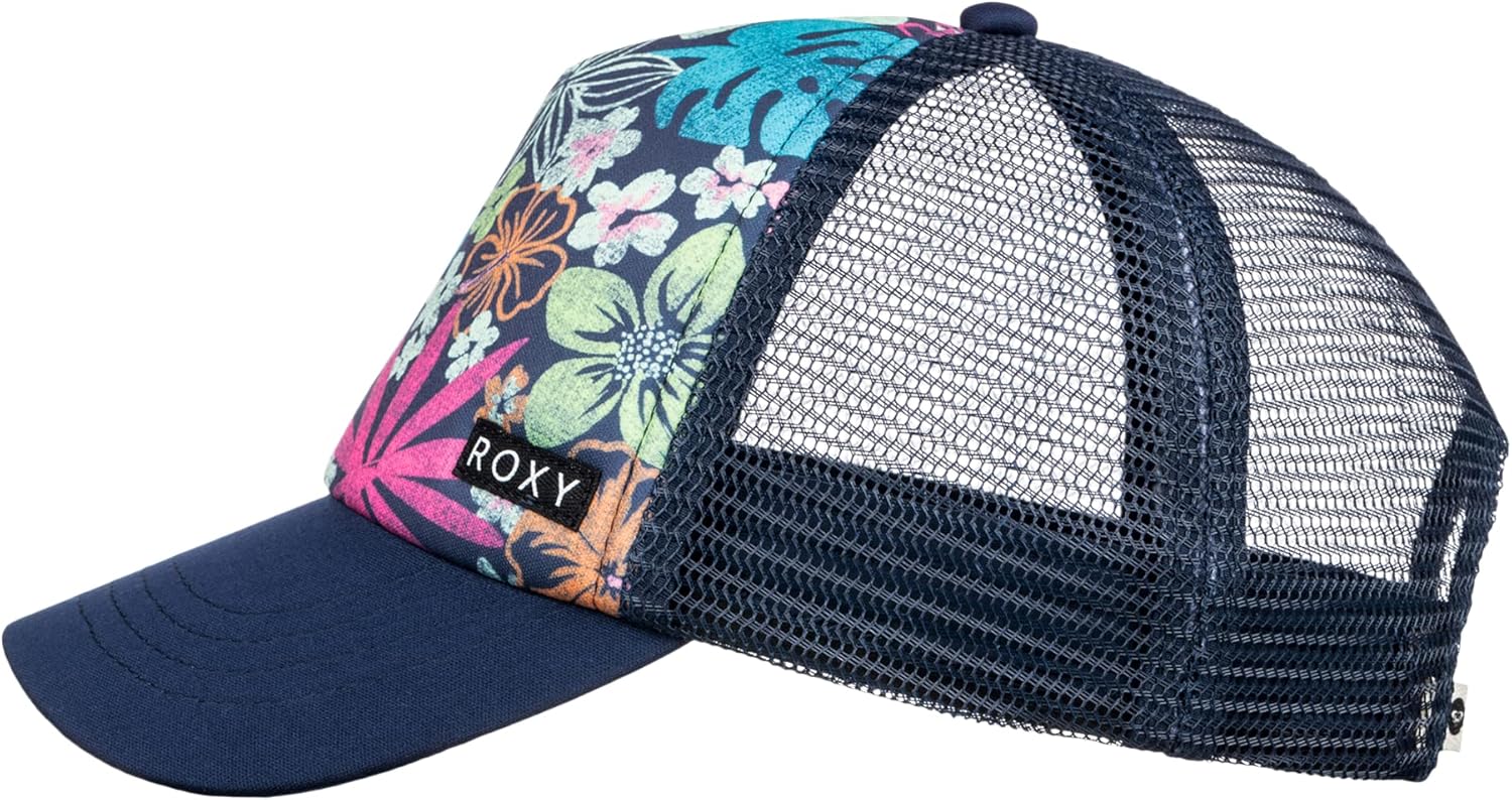 Roxy Girls' Honey Coconut Trucker Hat - Breathable Mesh Snapback, Curved Visor - Image 5