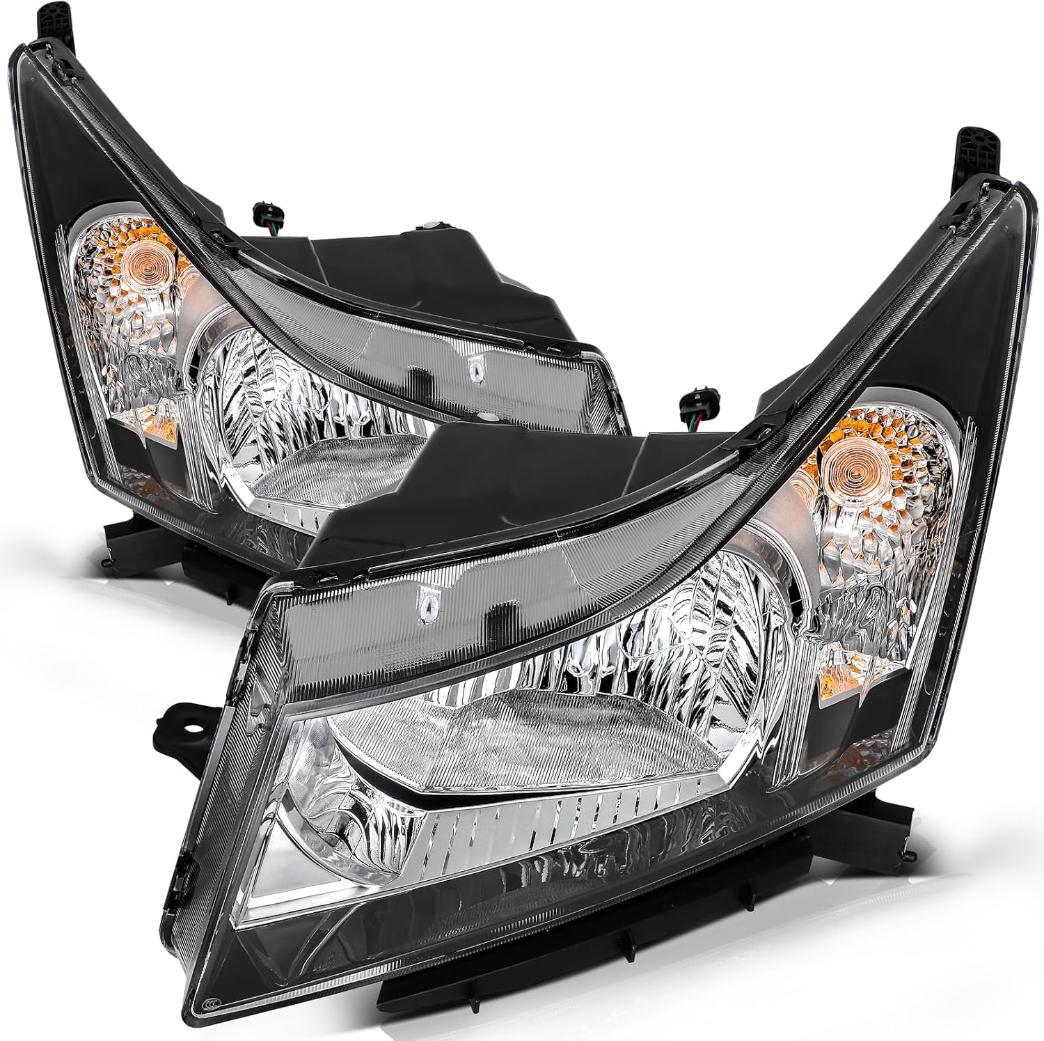 Headlight Assembly for Chevrolet Cruze 2011-2015 for Chevrolet Cruze Limited 2016 Black Housing Clear Lens Driver and Passenger Side Headlamp
