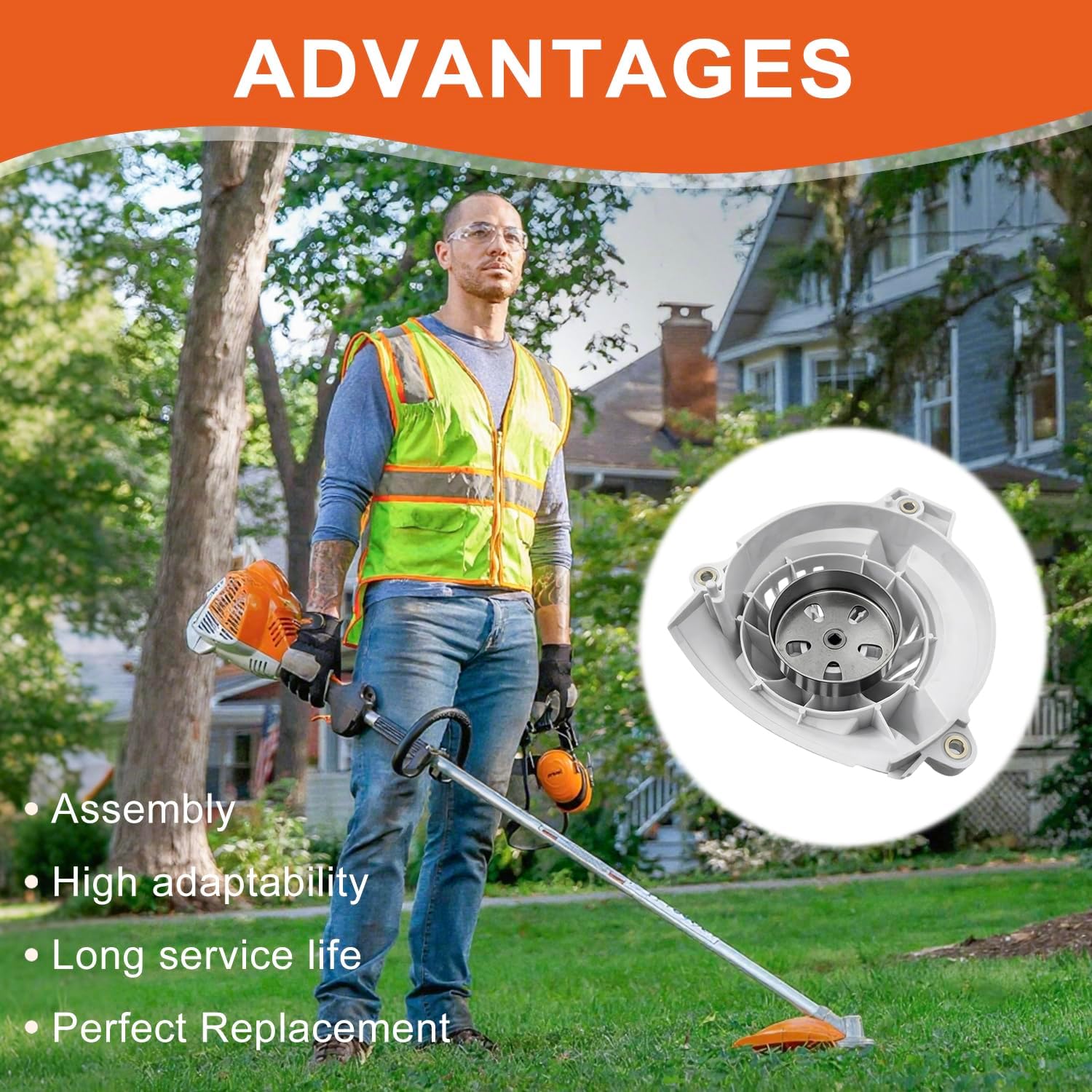 shiosheng 4180 080 1811,41800801811, 4180-080-1819, 41800801819 Trimmer Clutch Drum housing Assembly for Stihl FS91 FS91R FC91 FS111RX FS131 FS131R Brushcutter