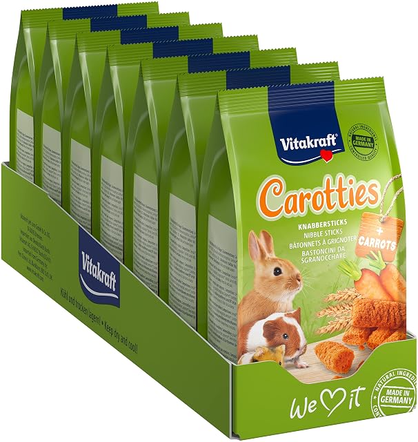 Vitakraft carotties, palitos para mordisquear para roedores, paquete de 7 (7 x 50 g)