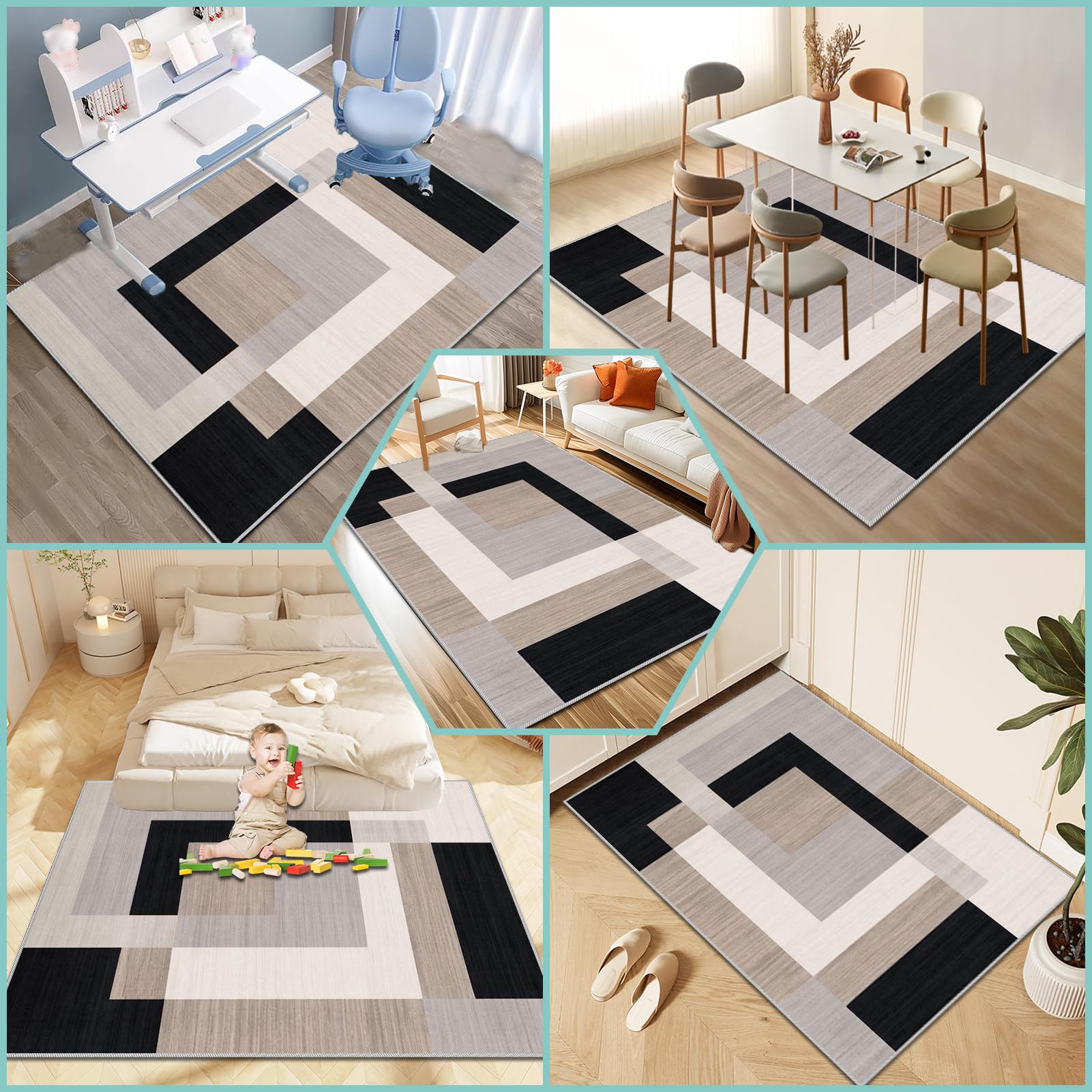 Alfombra Protectora Suelo para Silla de Oficina Antideslizante 200 x 230 cm