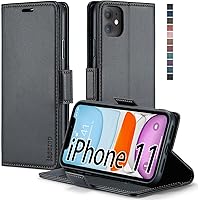 Vista 23 de japezop Funda para iPhone 11 Pro, iPhone 11 Pro funda tipo cartera para mujeres u hombres con [bloqueo RFID] soporte para tarjetas de crédito, funda