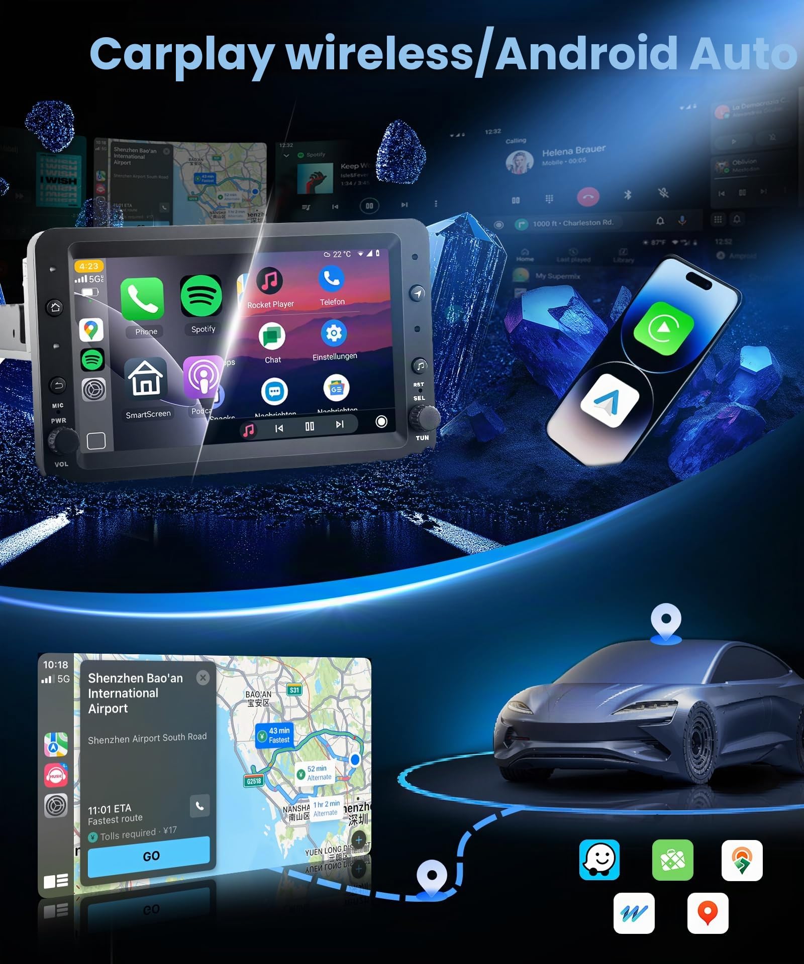 VECHTEL 4G+64G Autoradio Android 15 per Alfa Romeo 159 2004-2011, 7 Pollice HD Schermo Tactile Auto Radio co Carplay Android Auto senza Fili GPS Wi-Fi USB Bluetooth Radio FM RDS Retrocamera