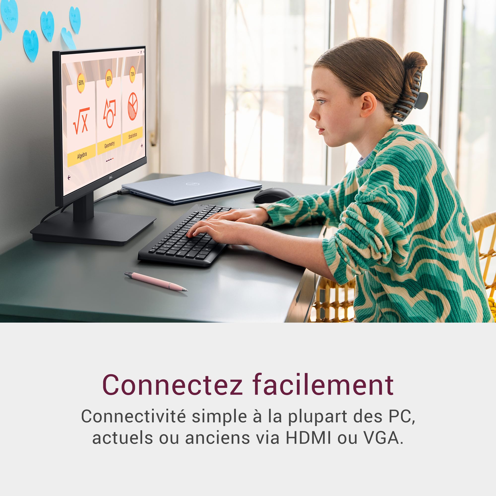 Dell 22 Écran PC - SE2225HM, Full HD (1920x1080), 100Hz, VA, 5ms, VESA (100x100mm), HDMI, VGA, Garantie 3 Ans, Noir