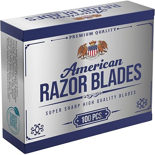 American Razor Blades by The Shave Factory - Super Sharp Double Edge Razor Blades, Japanese Steel, New Value Pack (100)