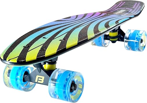 Kids Skateboard 27 Inch Complete Flowboard Skate Board W/Trucks and Light Up Wheels - Custom Scratch Free Graphics Great for Kids, Boys, Girls, Youth and Beginners 27 X 6.25