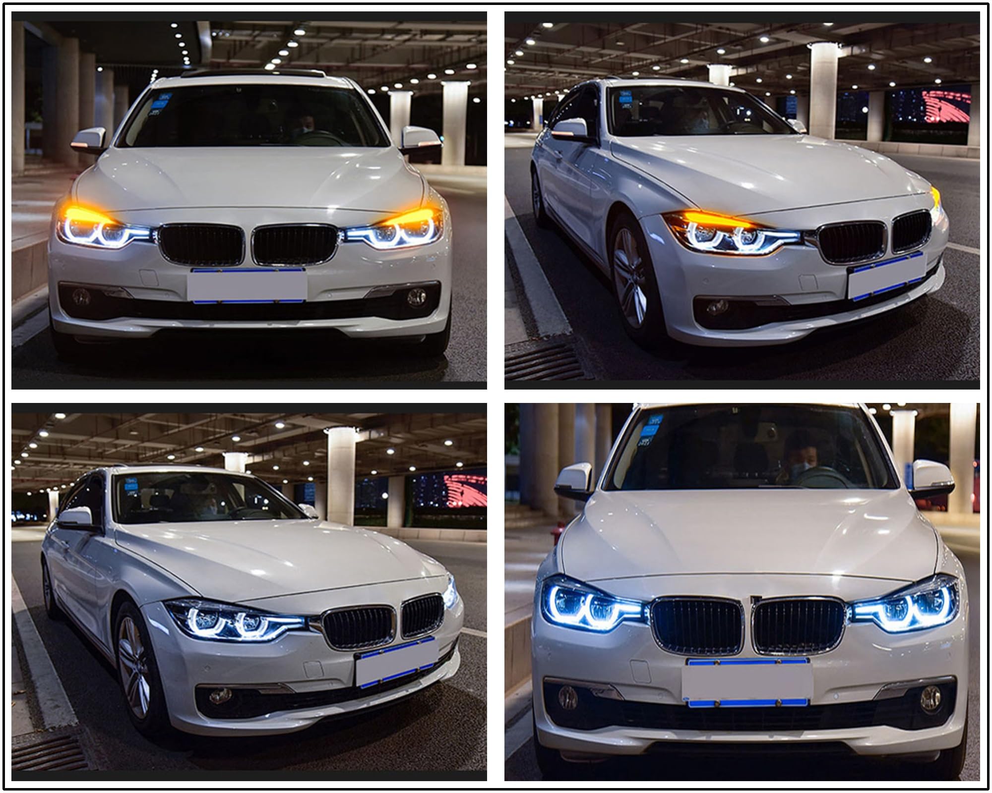 BMW 3 Series F30 F31 2012-2015 Halo LED Angel Eyes Headlights Xenon Look Upgrade