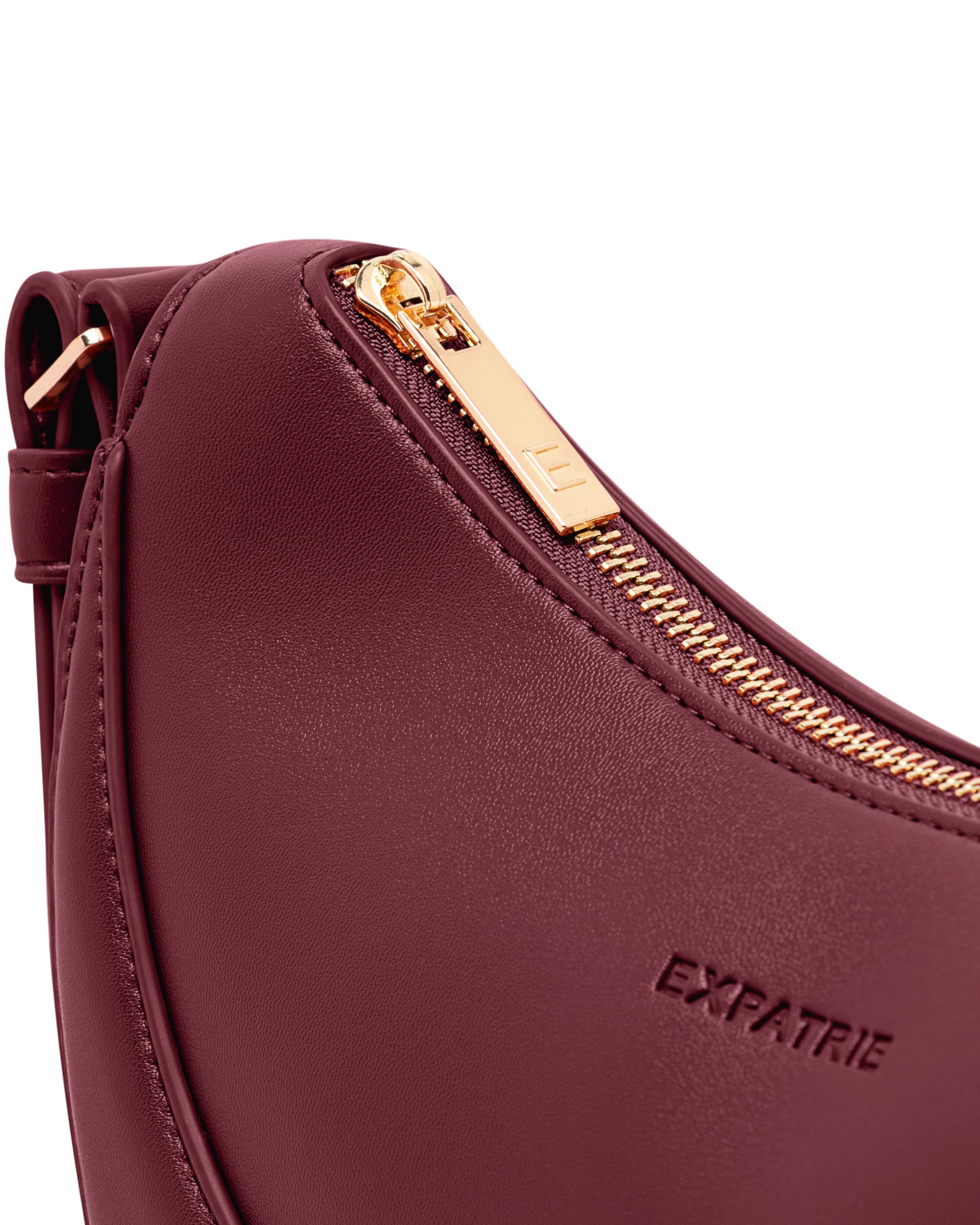 Expatrié Borsa a Spalla Donna - Livia - Half Moon Bag - Borsa a Tracolla Mezzaluna in Pelle Vegana - Idrorepellente