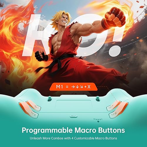 Miniatura 7 de GUSGU G7 Wireless Gaming Controller with Interactive Screen, 1000Hz Polling Rate, Hall Joysticks & Triggers, 4 Programmable Buttons, Compatible with