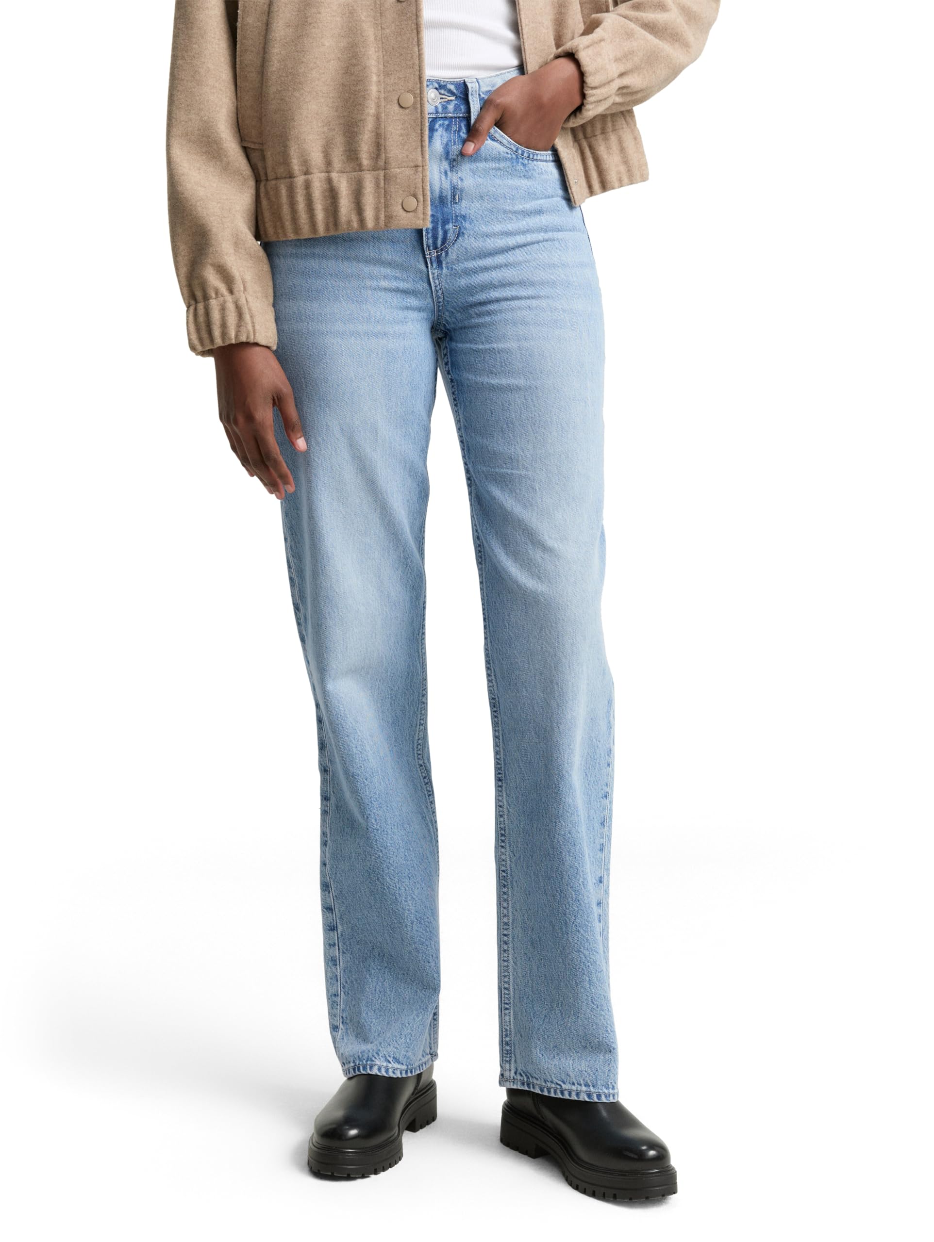 Tom Tailor Denim Damen TTELIN Straight Jeans 1049384