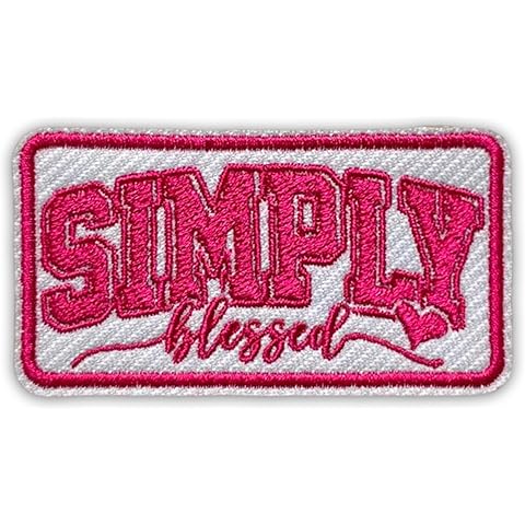 Simply Patch 3 Inches Pink Heart Positive Motivation Meme Funny Iron On/Sew On Embr...