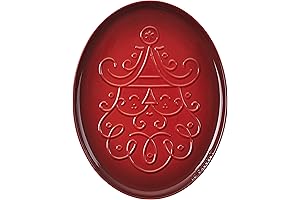 Le Creuset Stoneware Noel Collection Oval Santa Cookie Platter