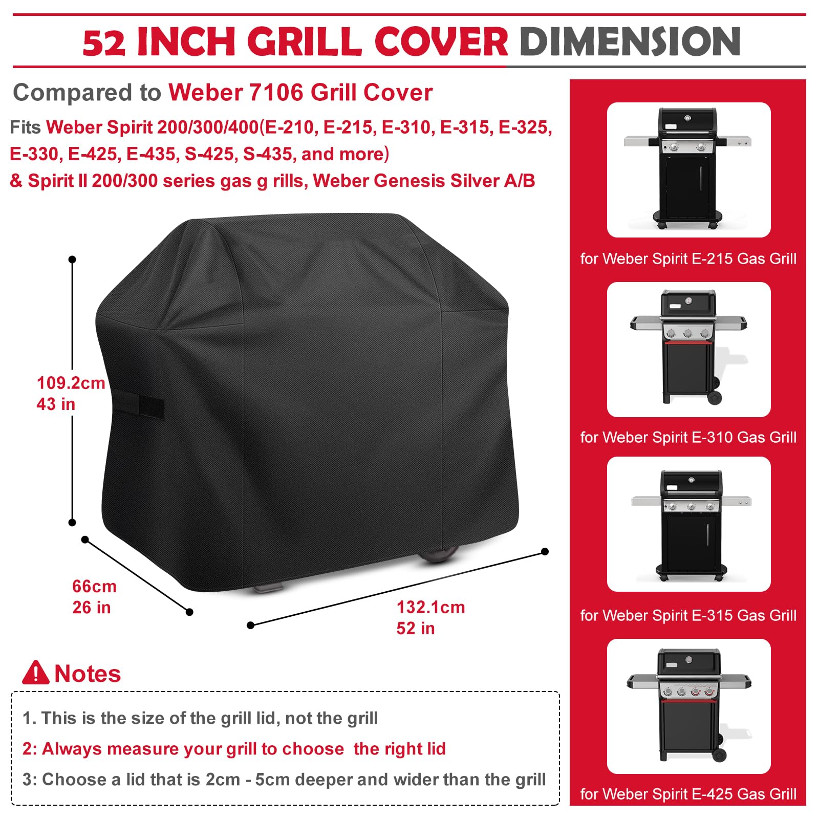 Housse De Barbecue Avec Sangles Auto-agrippantes Et Cordon De