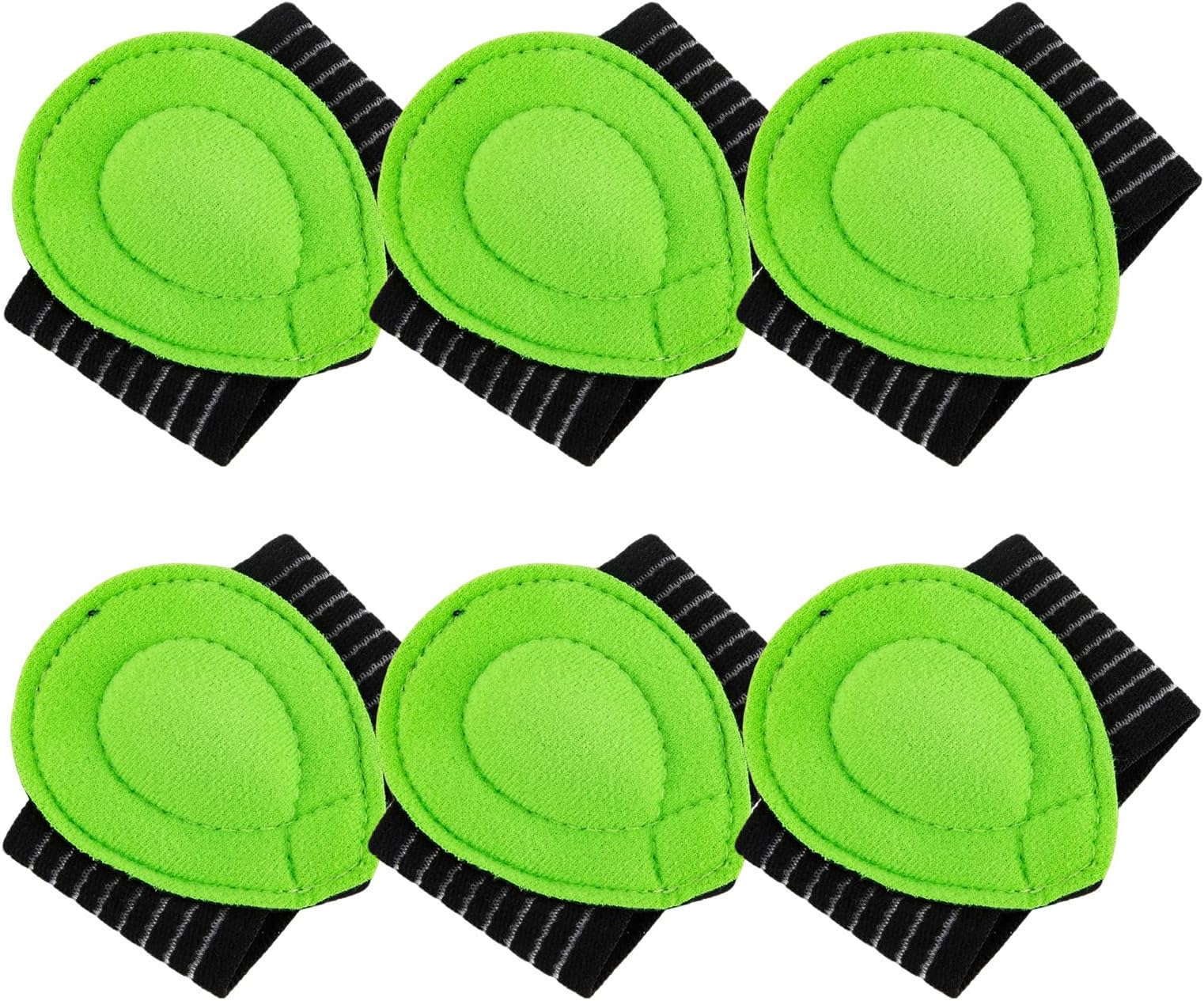 3-Pair Arch Support Compression Sleeves for Plantar Fasciitis Relief & Foot Pain, Maximum Support for Flat Feet & High Arches, Men & Women, Black/Green