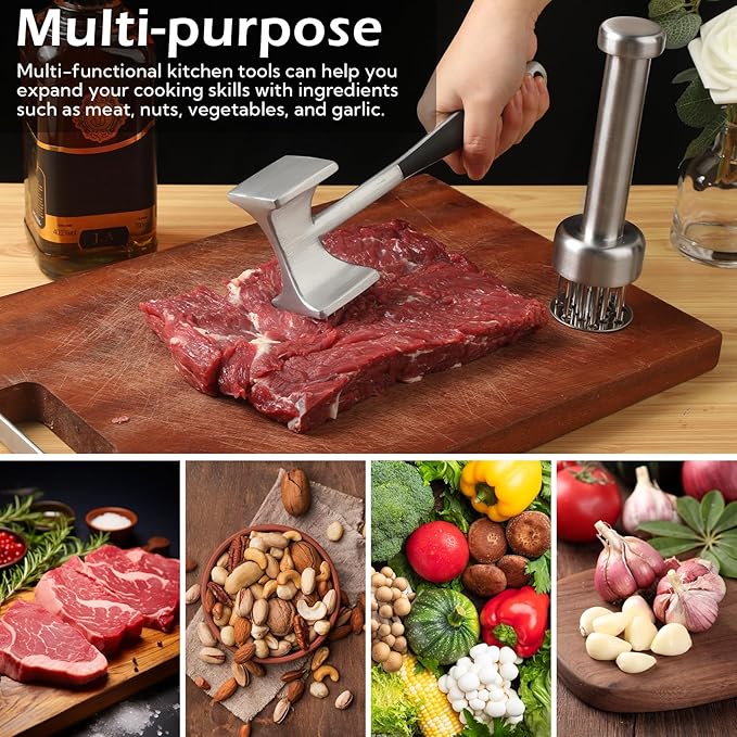 Ablandador de Carne de Acero Inoxidable con 21 Agujas de Seguridad miniatura 3