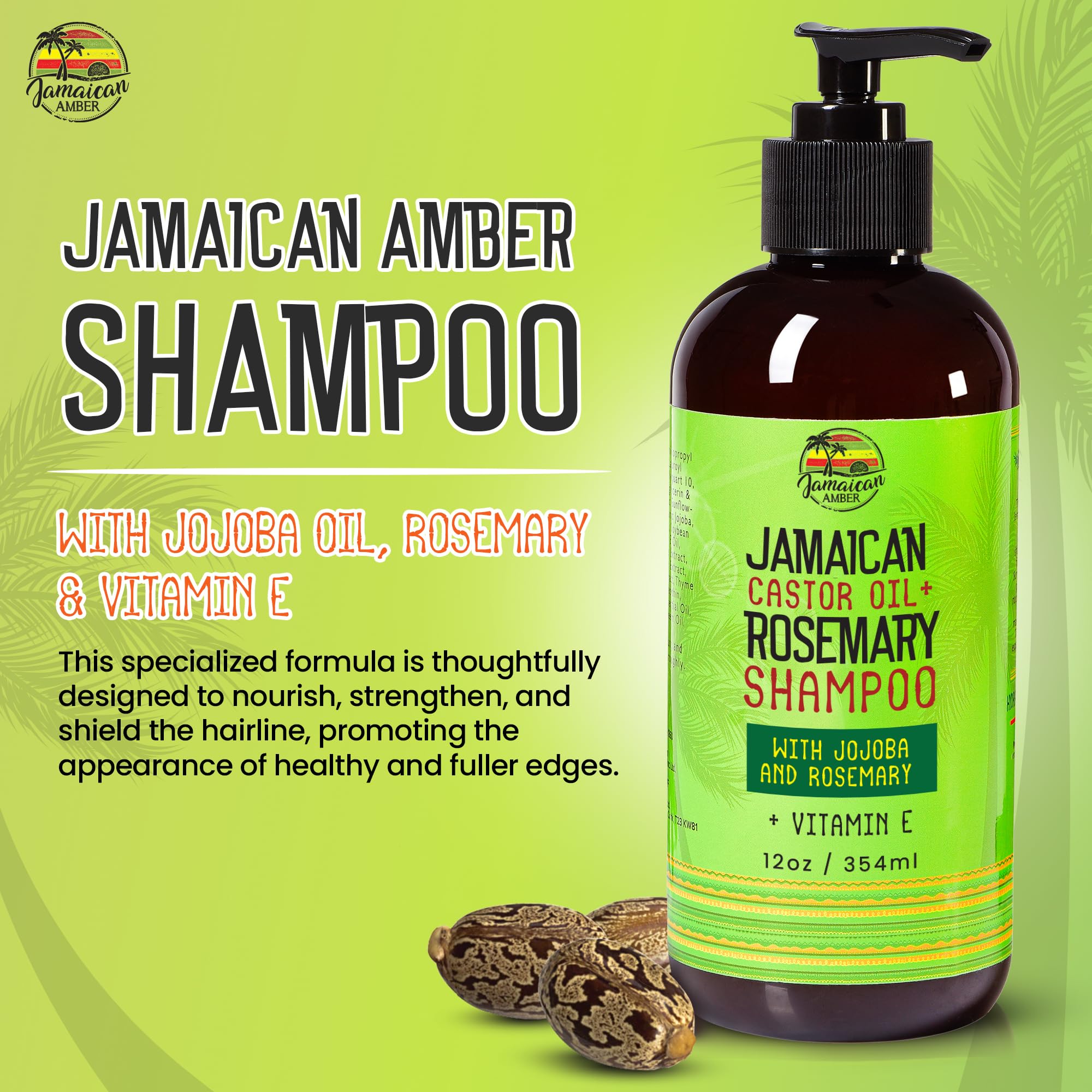 Rosemary Shampoo for Hair Growth, 12 oz / 340ml, Moisturizing, Strengthening Shampoo - Image 2