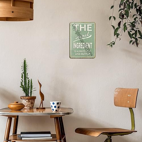 Miniatura 3 de The Secret Ingredient is Always Love and Butter - Placa decorativa de 8 x 12 pulgadas para decoración del hogar, cocina, baño, granja, jardín,