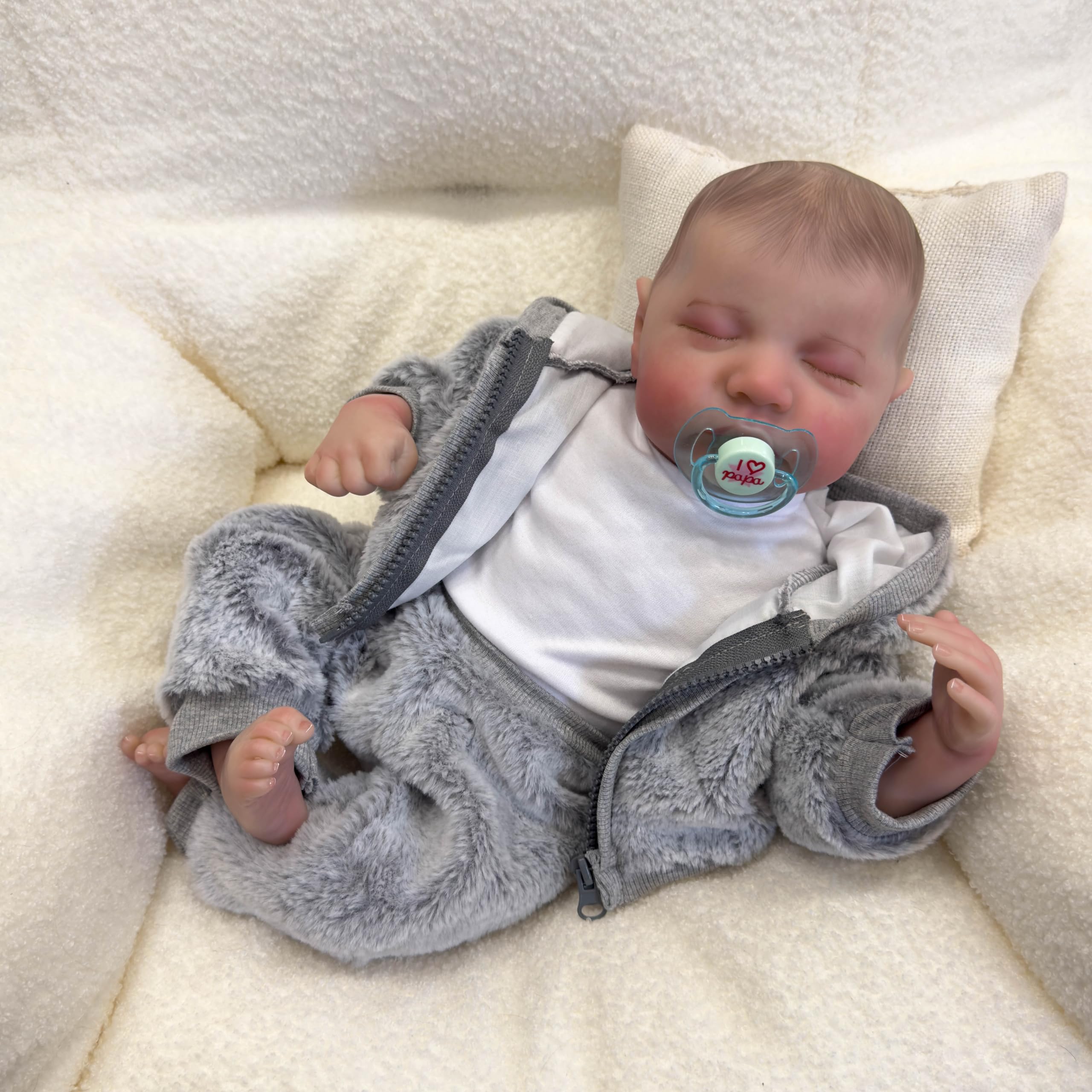 19-inch Newborn Lifelike Reborn Baby Doll Bettie Cuddly Full Body Multiple Layers 3d Skin Painting Collectible Toy