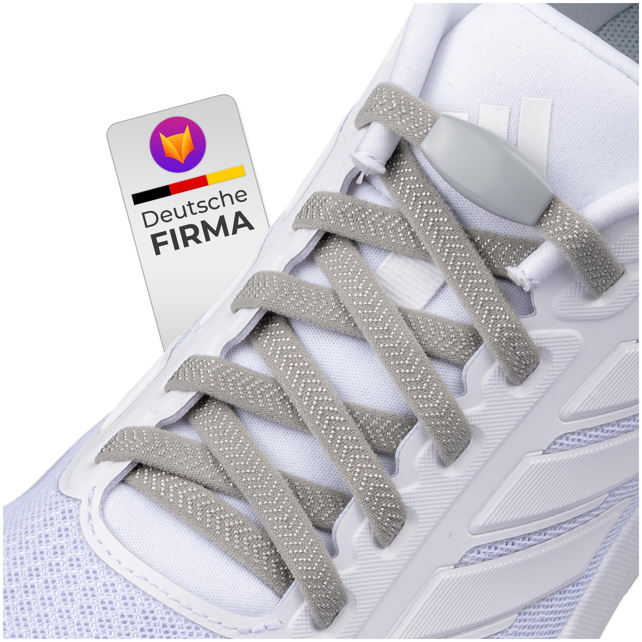 Schnürfuchs Premium Elastische Schnürsenkel ohne binden – Elegantes Schnellschnürsystem Schnürsenkel elastisch Gummi Schnürsenkel Schnellverschluss