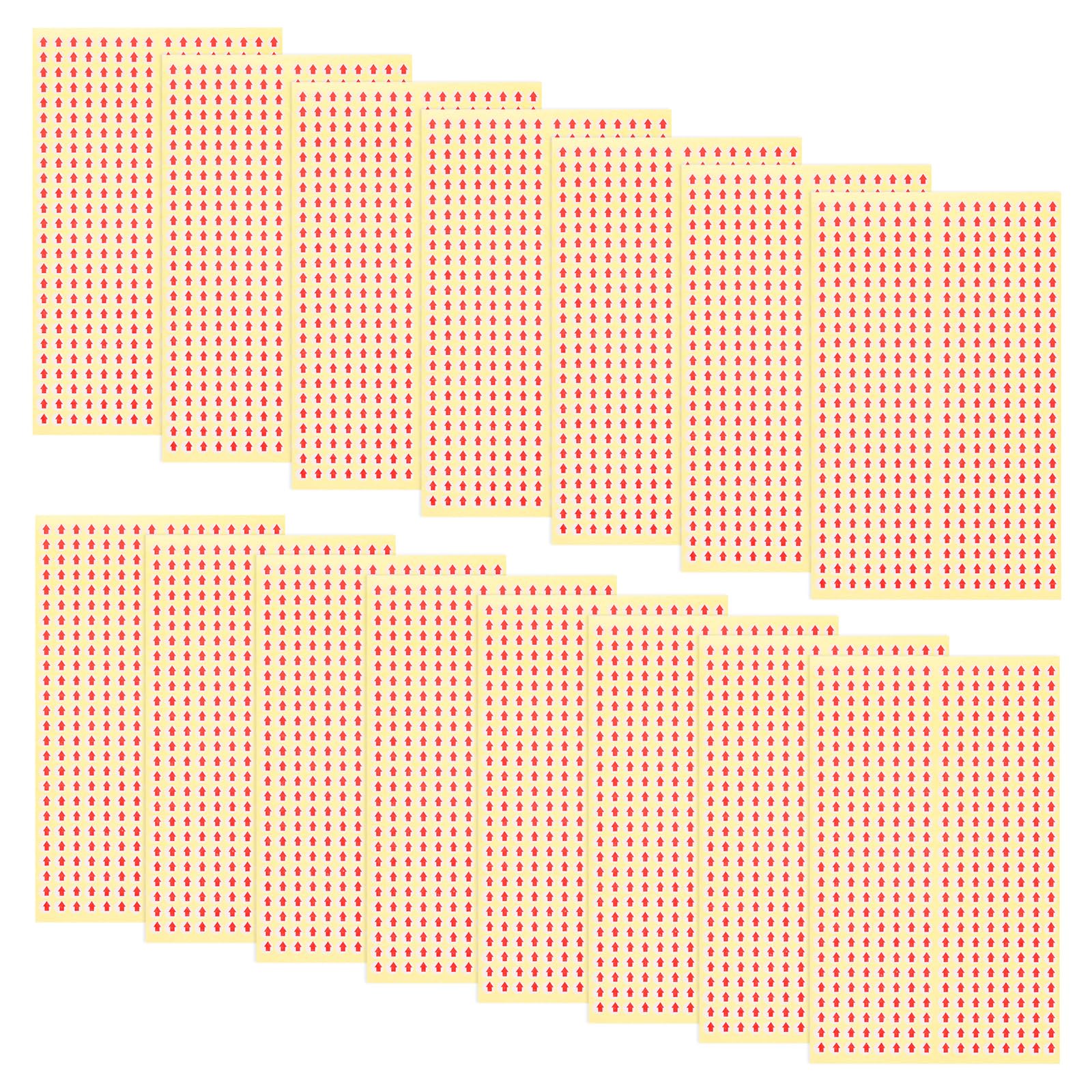 M METERXITY 1-Set Small Arrow Stickers, 0.2 Inch/ 6mm PVC Waterproof Self-Adhesive Round Arrows Labels for Products Inspection Defect Marking [Red, 6100Pcs]