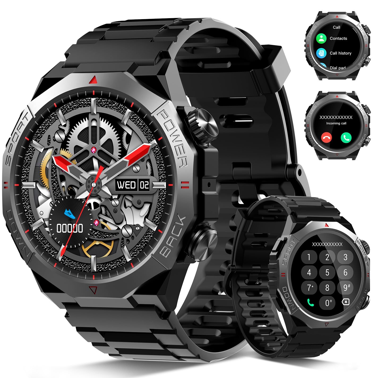 Smartwatch Militare Uomo 1.39 Bluetooth