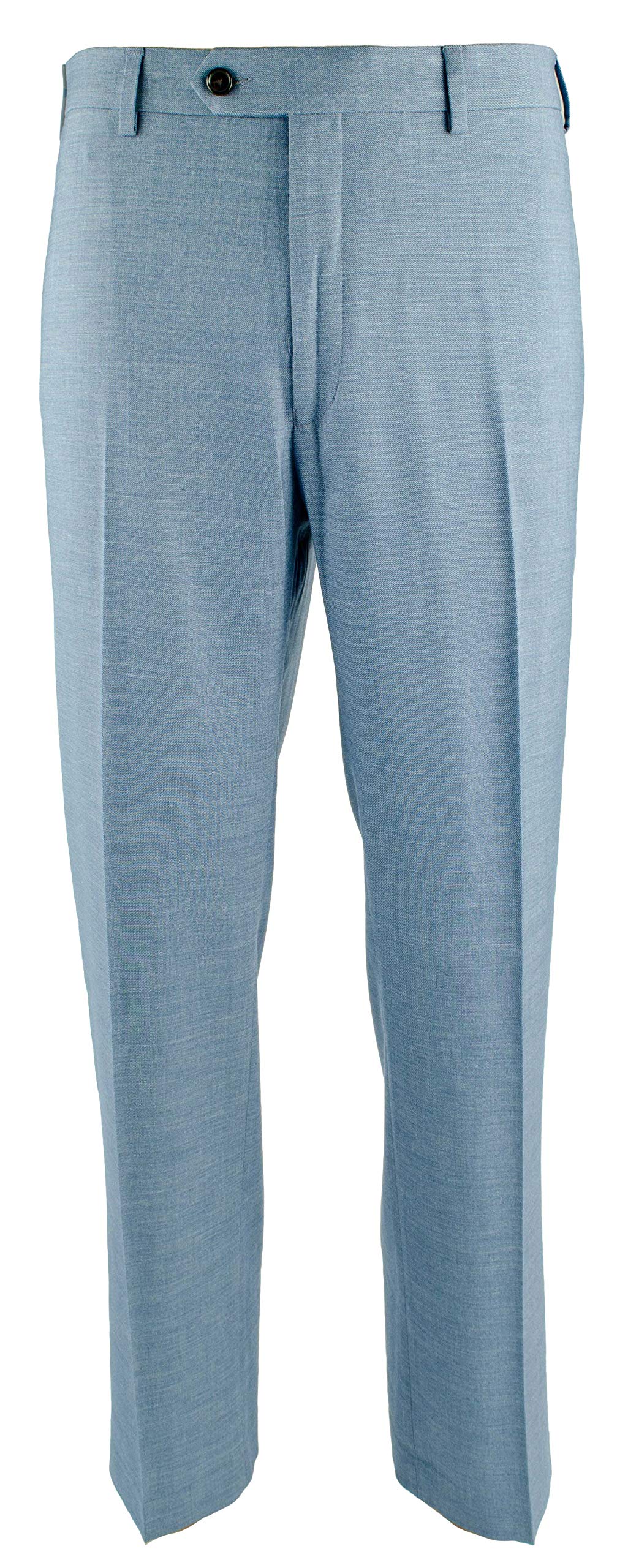 Ralph Slim Fit Flat Front Dress Pants-B-38Wx32L Blue