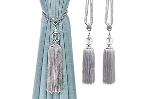 Towel Decorative Tie With Silver Crystal For Drapes