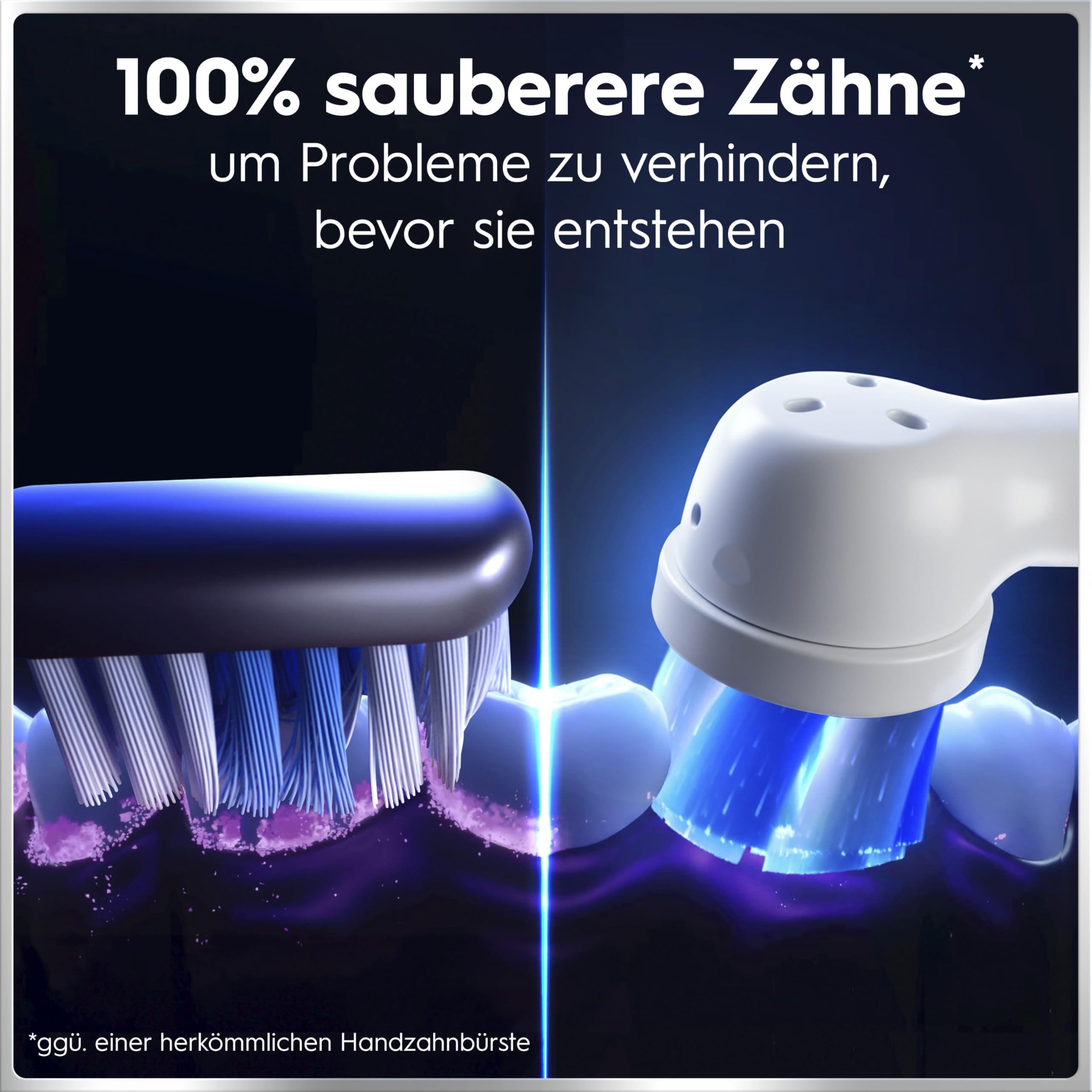 Oral-B iO Series 6 Elektrische Zahnbürste Grau PLUS Ausgewählte Original Oral-B iO Aufsteckbürsten Schwarz 7x