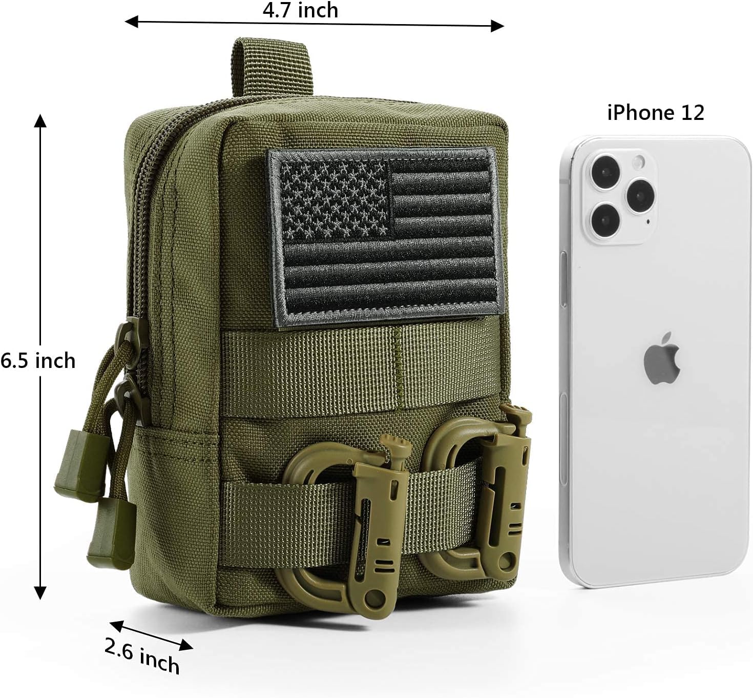FRTKK Concealed Carry Pistol Fanny Pack Holster & 2 Pack Molle Pouches