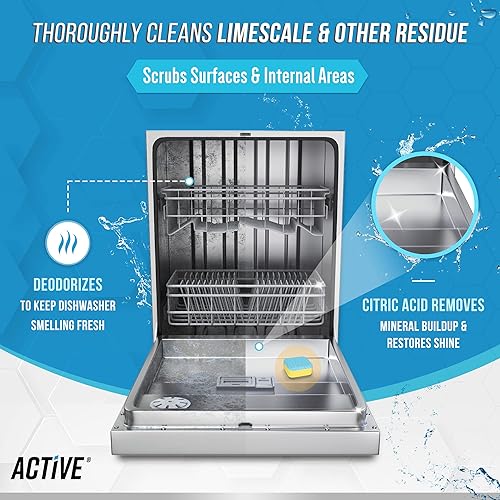 Miniatura 3 de Pastillas para limpiar lavavajillas y desodorizante paquete de 24 cápsulas descalcificadoras de limpieza profunda formuladas para limpiar la máquina