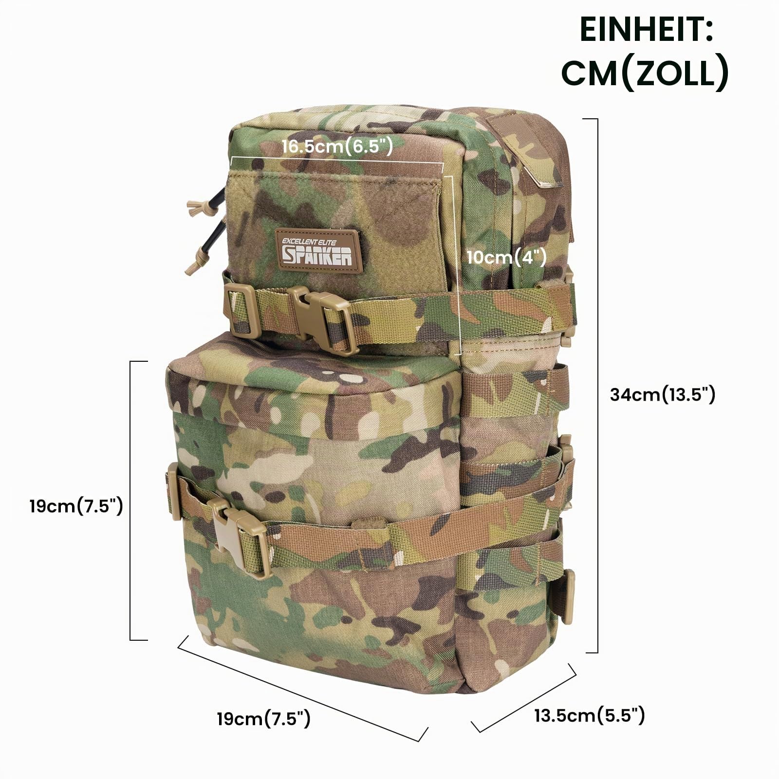 EXCELLENT ELITE SPANKER Taktische Outdoor MOLLE Hydration Pack Nylon Small Water Bladder Carrier Pack für Taktische Weste Rucksack Plate Carrier