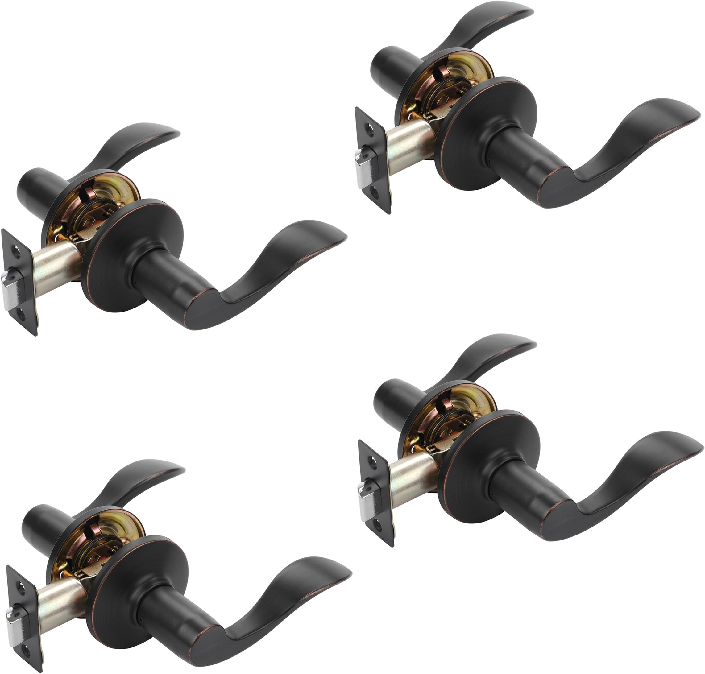 - Dynasty Hardware HER-82-12P Heritage Lever Passage Set, Aged Oil Rubbed Bronze, Contractor Pack (4 Pack)