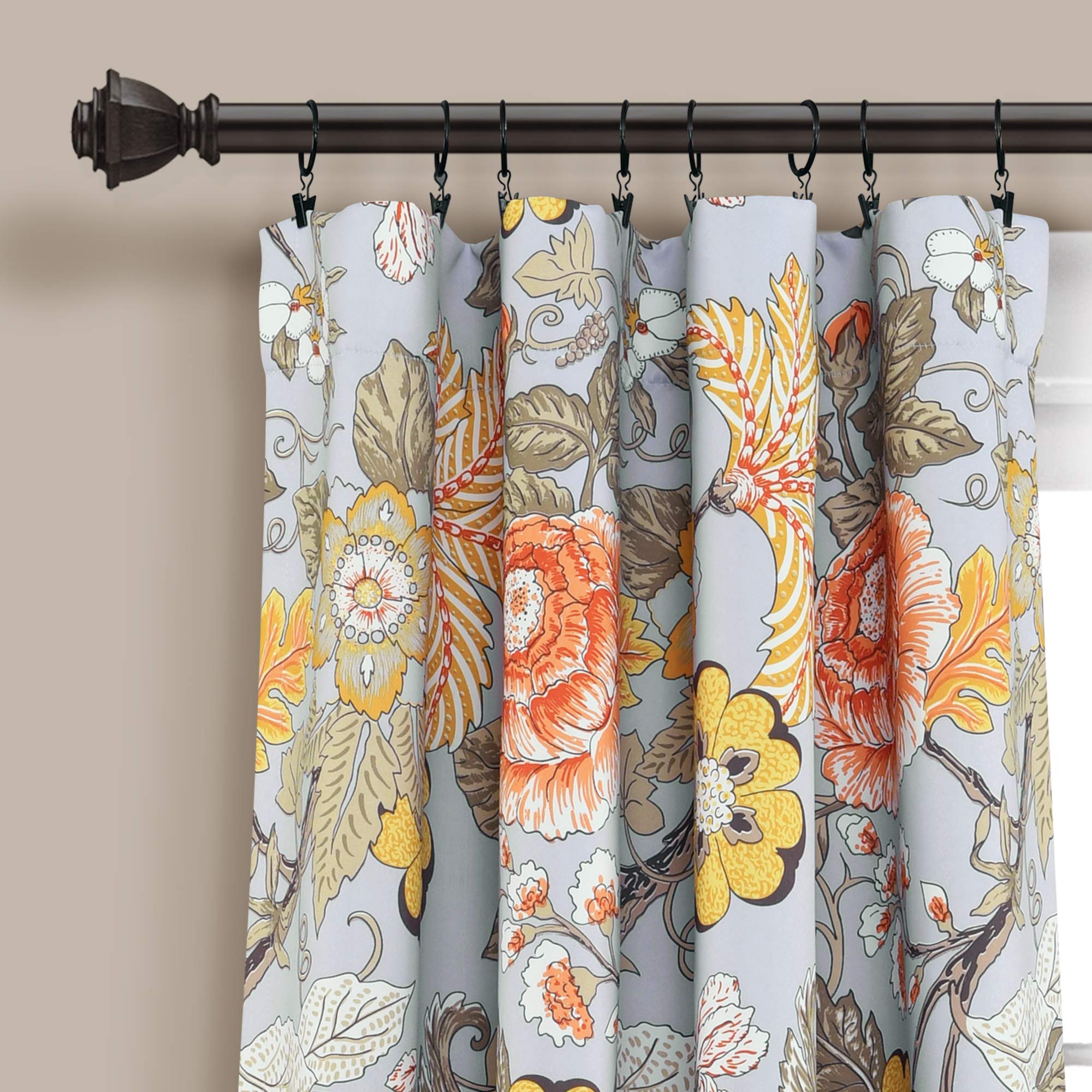 Lush Decor Gray and Green Light Sydney Curtains, Gray & Green, W 52" x L 84" (1 Panels) - Image 3