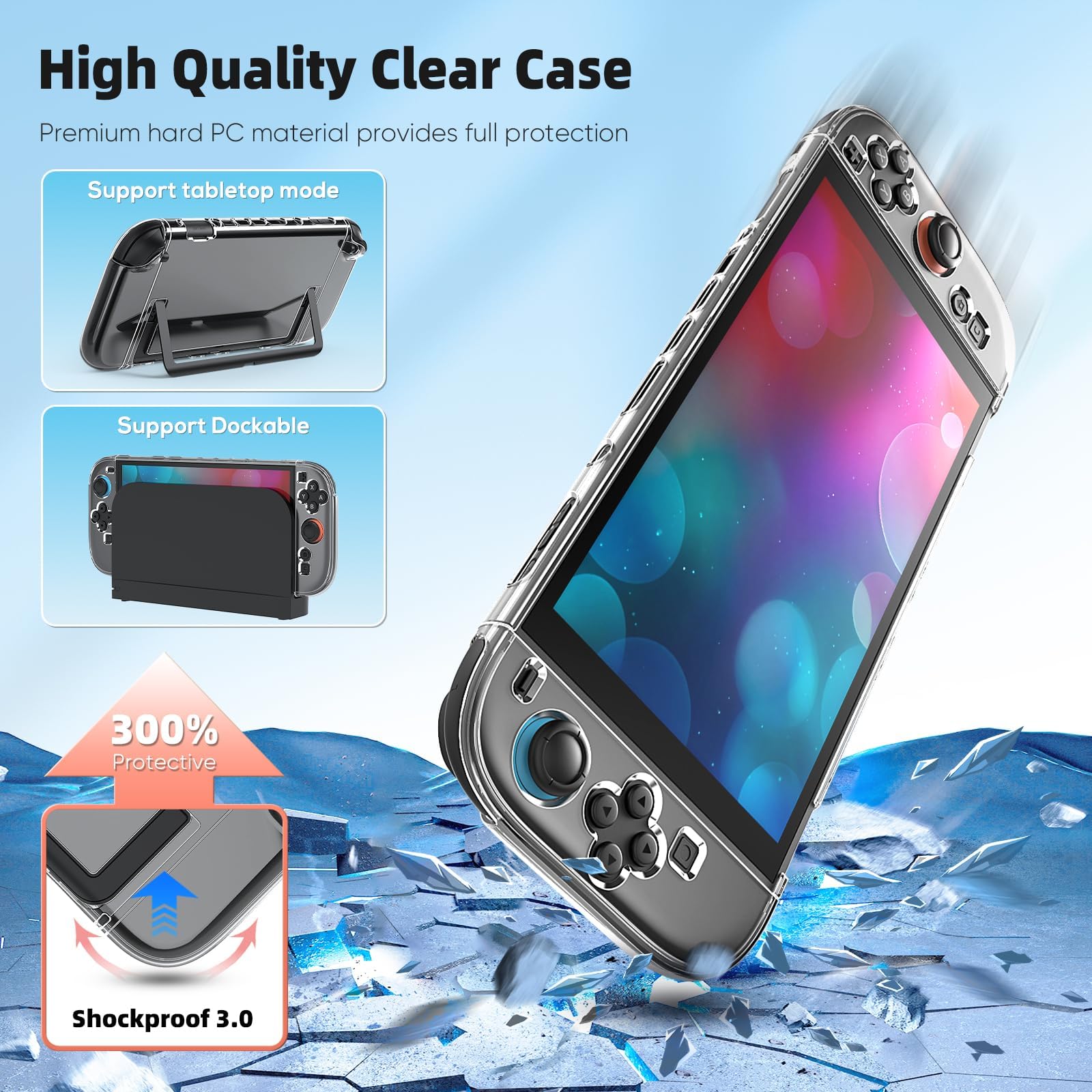 Switch 2 Accessories, Bundle Case for Nintendo Switch 2 (2025), MENEEA 20-IN-1 Kits: Carrying Case, Controller Charger Dock, Grips for Joy Con,Steering Wheels for Mario Kart,Protective Cover for Controller Console for Switch 2 (Black) - Nintendo Switch 2 - Very Good - Used Accessory - Image 6