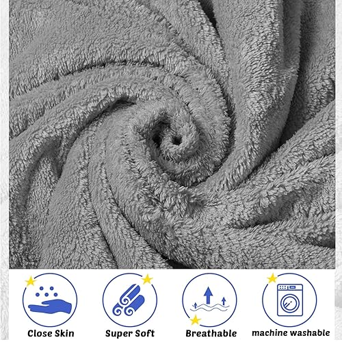 Miniatura 3 de Reginary Paquete de 4 toallas con capucha para bebé, toallas de baño de forro polar coral de 30 x 30 pulgadas, suaves y absorbentes, manta de baño