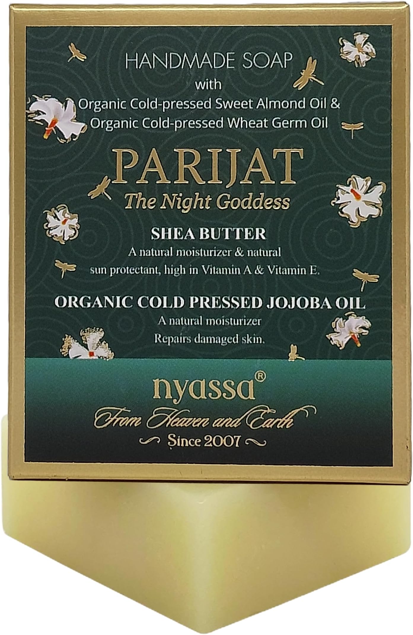 - Nyassa Parijat Natural Handmade Bathing Soap |Shea Butter, Organic Cold Pressed Jojoba Oil| All Skin Type 150gm