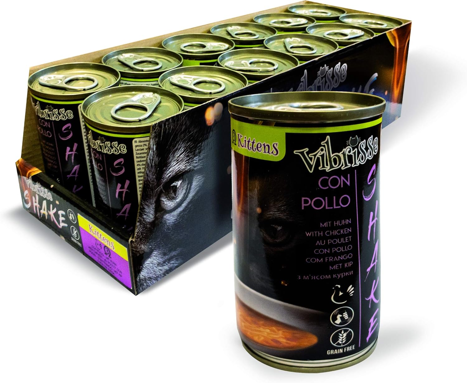 Croci Vibrisse Katzenfutter - Thunfisch & Huhn Feuchtfutter 24x70g | Ohne Zusatzstoffe