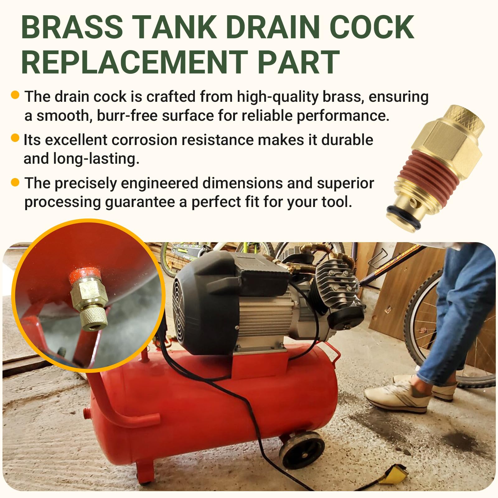 Air Compressor Drain Valve - Replace N286039 -6