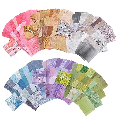 Cenbee Vintage Scrapbook Paper Pack - 600 Sheets Colorful Decorative Paper Aesthetic Stationery Journaling Supplies Scrapbooking Paper for Writing Drawing Travel Journal DIY Art Craft, CB-701