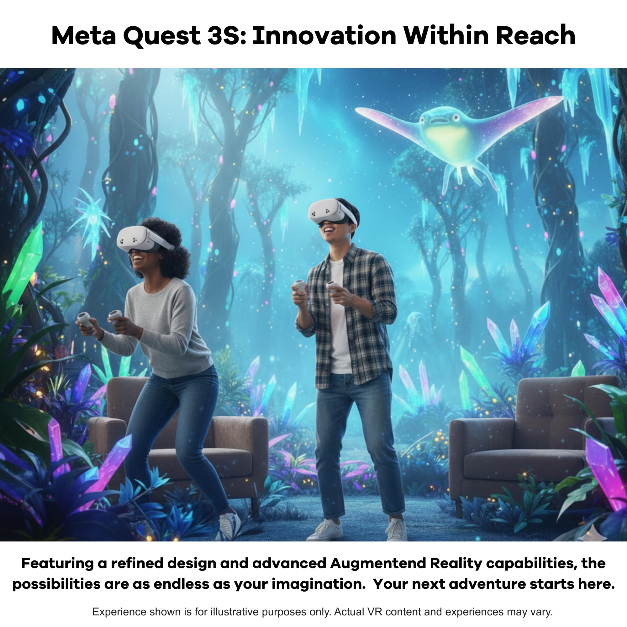 Meta Quest 3S – 128GB Advanced All-in-One VR Headset with Mixed