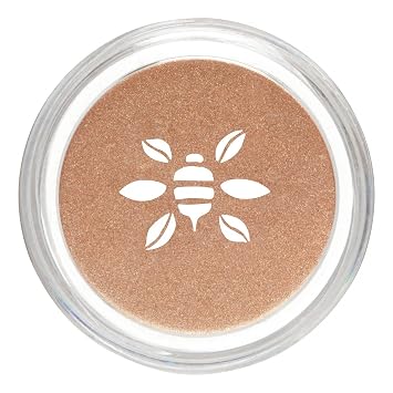Honeybee Gardens PowderColors, Clean Mineral Eye Shadow in Satin Sheets, Pale Sparkly Peach With Gold Highlights, Versatile, Portable, Skin-Friendly, 2g