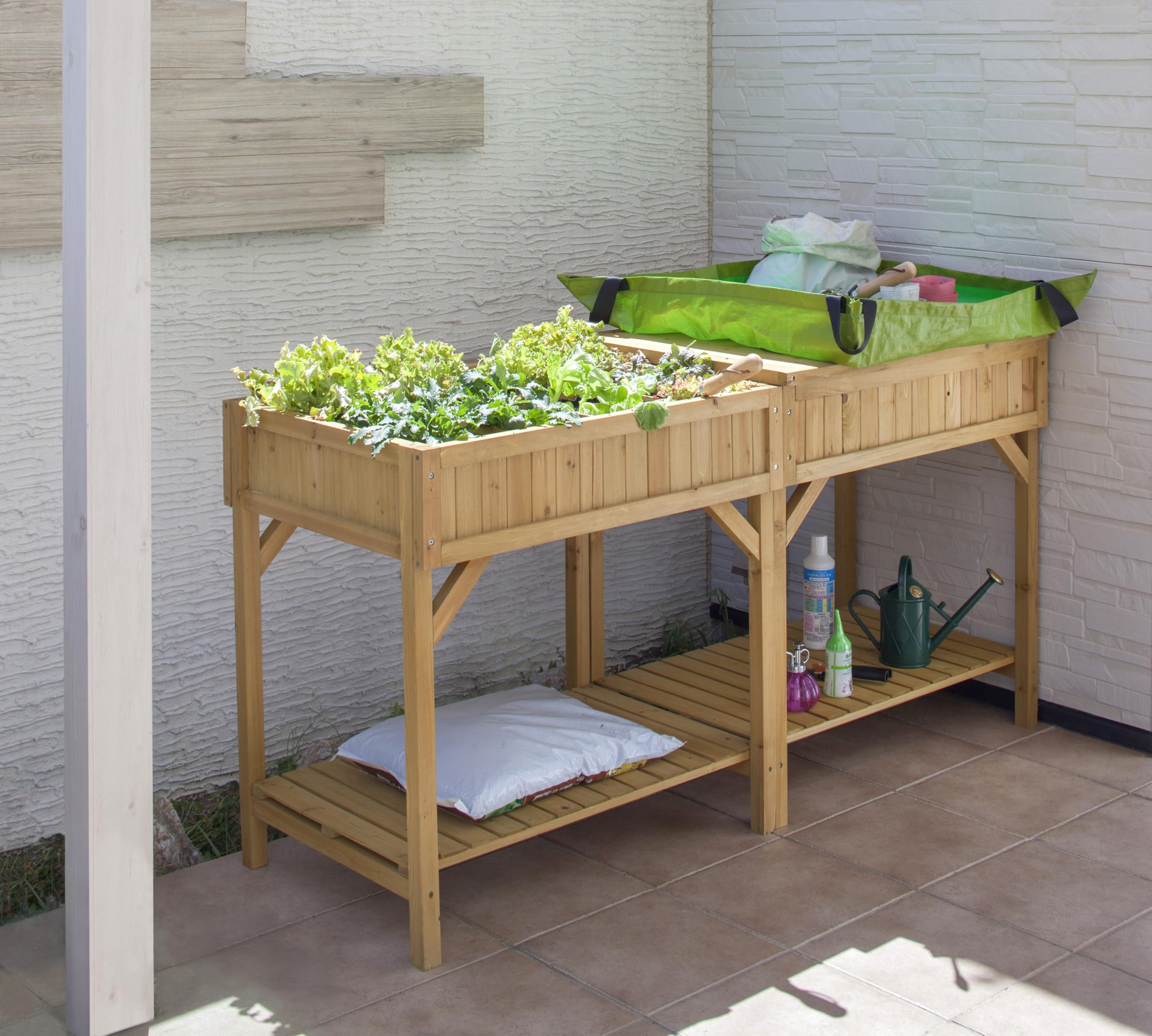 Vegtrug - Mesa de Cultivo, Incluye Compartimentos para Plantas // 80 x 78 x 58 cm (Largo x Prof. x Alto)