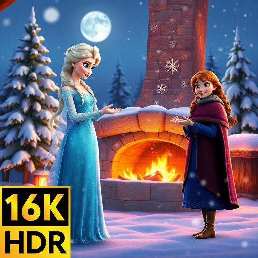 Elsa Fairy Winter Dreamy Snowfall & Enchanted Scenes