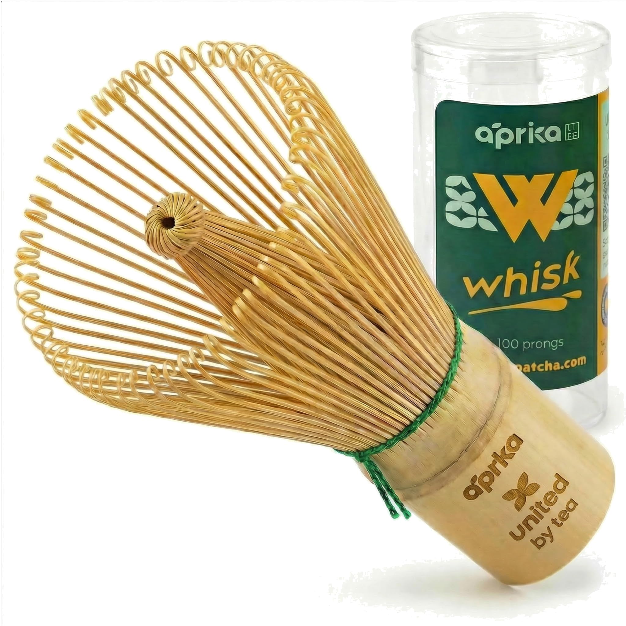 Aprika Life Matcha Whisk – 100 Prong Bamboo Chasen | Traditional Japanese Tea Whisk for Matcha Powder, Ceremonial Tea & Lattes | Durable Handcrafted Bamboo Whisk for Authentic Matcha Preparation