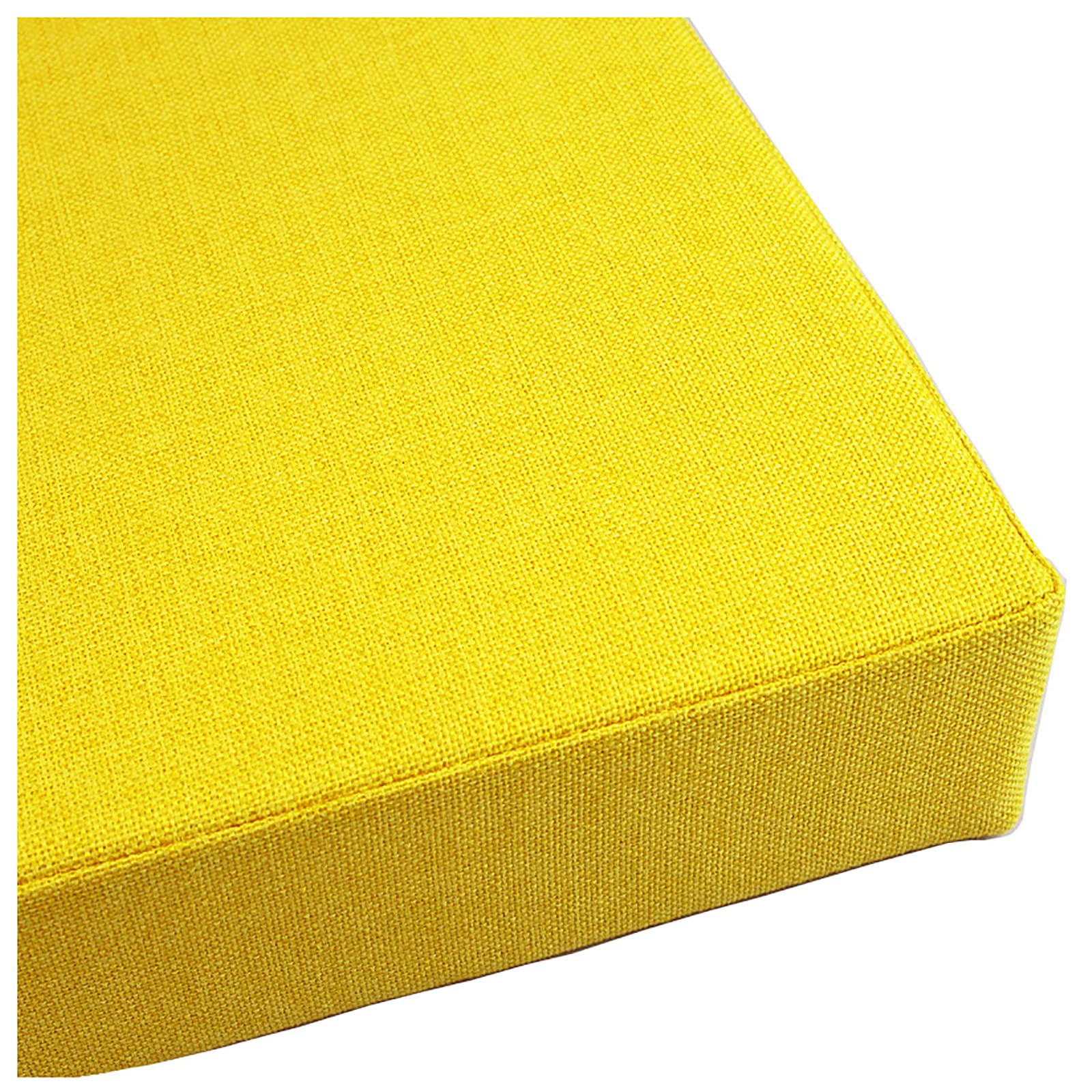 Cuscino per panca lunga, per panca a 2 o 3 posti, per interni ed esterni, spessore 10 cm, 20 colori e 20 misure, giallo 80 x 30 x 10 cm