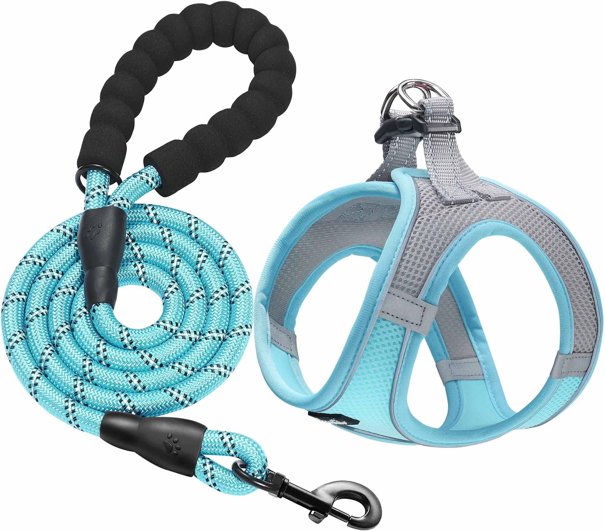 Dog harness with leash set