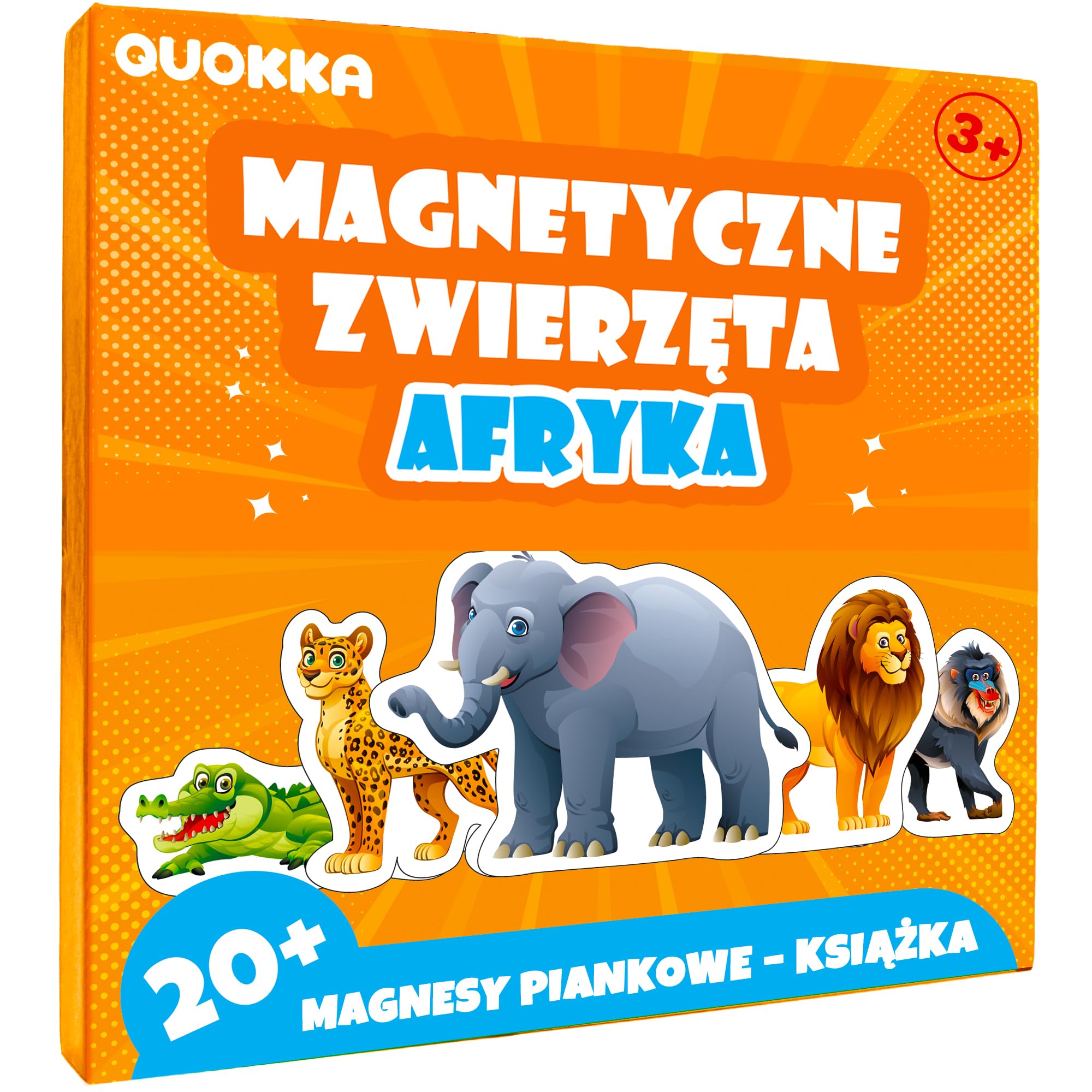 QUOKKA Magnetyczna Gra Dla Dzieci W Wieku 2-3 Lat – 20+ Elementów Afrykańska Gra Magnetyczna – Aktywność W Samolocie Dla Maluchów – Zabawki Edukacyjne Do Podróży – Gry Podróżne