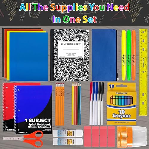 Miniatura 5 de Trail maker Kits de suministros escolares primarios a granel, 12 paquetes de 45 piezas de suministros escolares al por mayor para niños, incluye