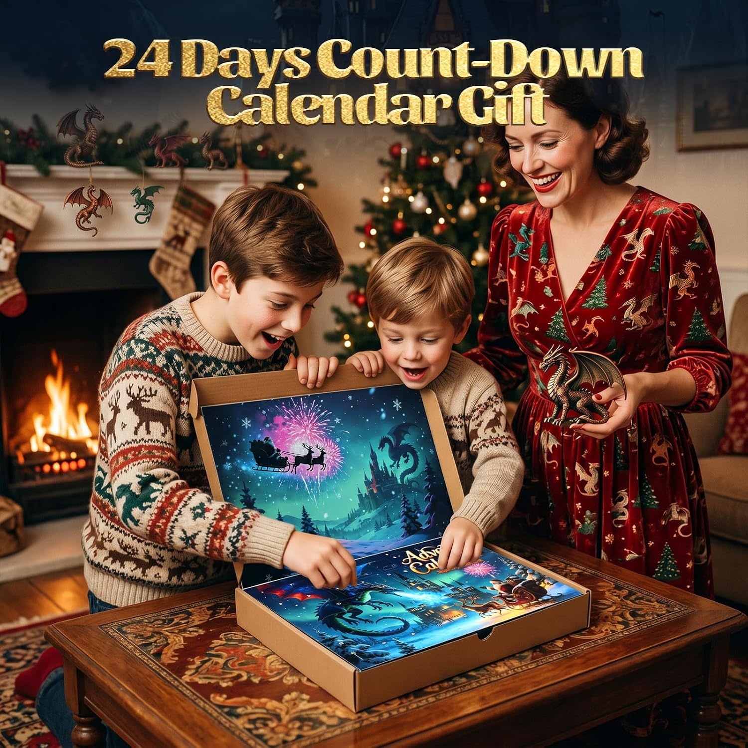 DND Advent Calendar 2026 Mystery Dice Set, Halloween Party Favors Gifts for Adults Teens Dungeons and Dragons Role Playing Table Game 24 Days Vacation Surprise Calendars
