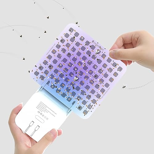 Mosalogic Recambios de trampa para moscas actualizados, tarjetas adhesivas de pegamento de repuesto para trampa de insectos voladores en interiores,